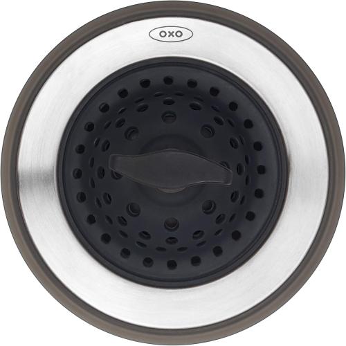 OXO Good Grips 2‑in‑1 Sink Strainer Stopper, Sink Drain Strainer for Kitchen