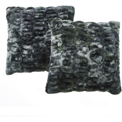 Home Soft Things Shar Pei Decorative Throw Pillow Covers 2 Set, Accent Soft Fluffy Stylish Euro Couch Sofa Pillowcases, Meteorite, 26'' x 26''