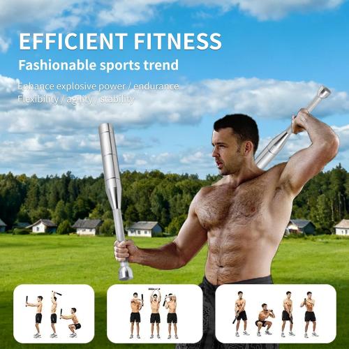 Adjustable Macebell & Pure Steel Barbell Set (6.5‑35 lbs) – 6‑in‑1 Indian Clubs & Barbell Kit for Full Body, Grip, Shoulder Training – Home Gym Strength Equipment with Anti‑Slip Grips