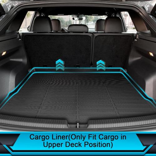 Floor Mats for Volkswagen VW Atlas Cross Sport 2020-2025 (5 Passenger), TPE Waterproof Non-Slip All Weather Protection Custom (Floor Mats & Cargo Liner)