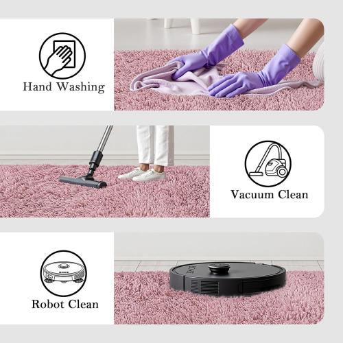 Rugs for Living Room 5x8, Alfombras para Salas Shag Large Plush Soft Area Rug, Shaggy Carpets for Bedroom, Kids Boys Girls Home Decor Aesthetic(Blush, 5 x 8)