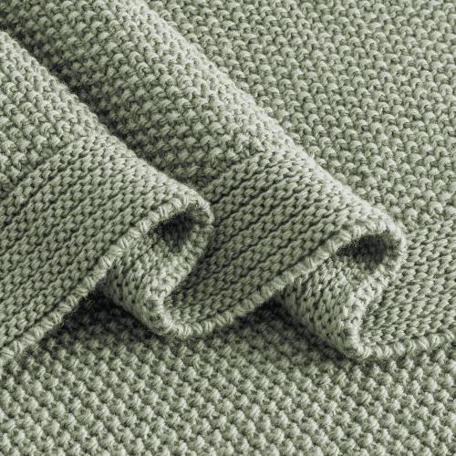 CozeCube Sage Green Throw Blanket for Couch, Soft Cozy Cable Knit Throw for Bed Sofa Living Room, Lightweight Warm Decorative Farmhouse Christmas Blanket, 50x60, Sage Green