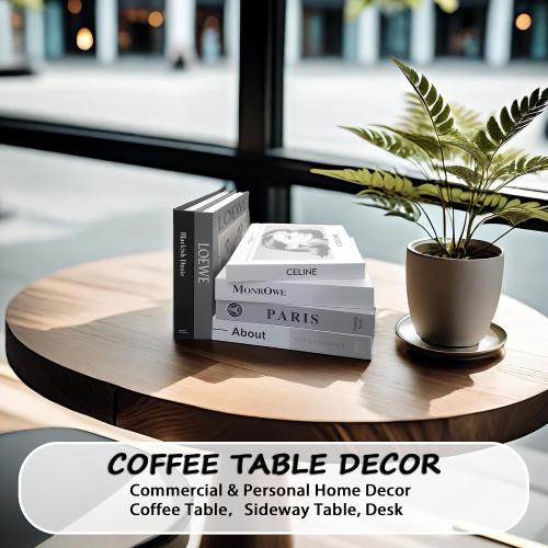 EFH 6 Pcs Faux Fashion Books for Home Decoration - Modern Aesthetic Living Room, Entryway, Coffee Table, and Shelf Decor (No.3 Set)