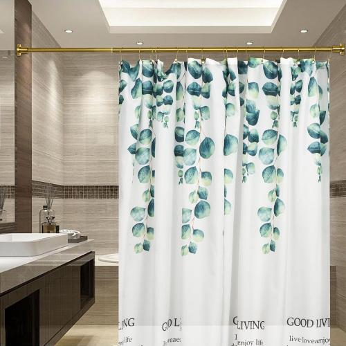 Artiwell Heavy Duty Shower Rod, Adjustable Shower Curtain Rod, Expandable 47-84 Inch, Permanent Mount Shower Rod, Never Rust Stainless Steel For Window Curtain and Closet, Brushed Gold