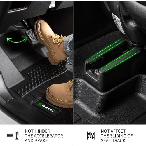 ANBINGO®Fit for Dodge Ram Floor Mats Ram 1500 Crew Cab 2025-2026(with Rear Under-Seat Factory Storage Bucket Seat) All Weather Mat for Dodge Ram TPE Car Mat Rugs for Ram Rubber Trunk Carpet for Ram
