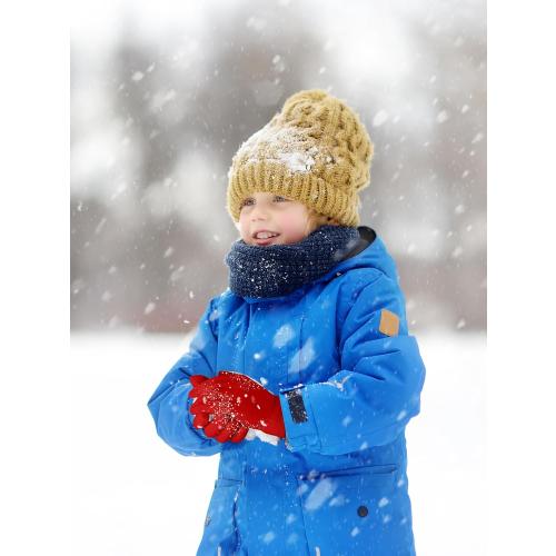 Glooarm 12 Pairs Kids Gloves Winter Toddler Full Fingers Knit Children Stretchy Warm Gloves Bulk for Boys Girls