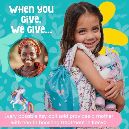 Itsy Unicorn Stuffed Animal - Pink Unicorn Plush Toys with Dress Up Clothes As Ballerina Doll, Good for Unicorns Girl Gifts Age 4-5, Unicorn Toys for Girls Age 6-8