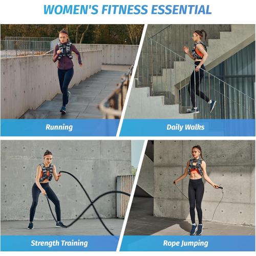 ZELUS Weighted Vest, 6lb/8lb/12lb/16lb/20lb/25lb/30lb Weight Vest with Reflective Stripe for Workout, Strength Training, Running, Fitness, Muscle Building, Weight Loss, Weightlifting