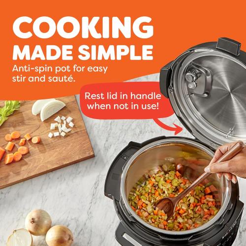 Instant Pot 6QT RIO 7-in-1 Multi-Cooker, Pressure Cooker, Slow cook, Sauté, Steam, Rice Maker, Yogurt, & Warmer, Black, 6 Quarts ‼️has stains ‼️and may come with missing or broken pieces ‼️