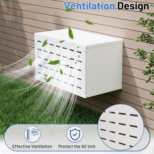 26 X 16 Wall Sleeve with Exterior Ventilation Grille-Universal Fit for PTAC & Heat Pump Units – Weatherproof Steel Housing with Ventilation & Drain Holes for Packaged Terminal Air Conditioners