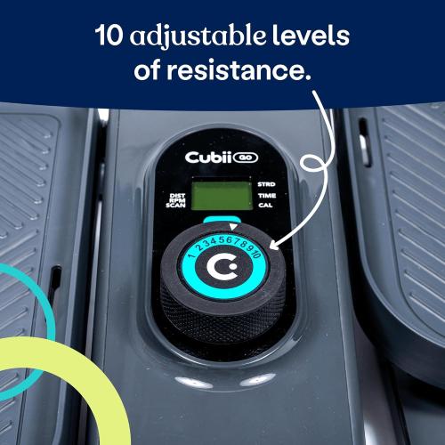 Cubii GO Aqua - Compact Whisper Quiet Under Desk Elliptical with LCD Monitor, Adjustable Resistance, Portable Design with Telescopic Handle & Wheels - missing screw