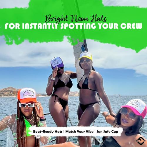 9 units Funky Junque Women's Funny Trucker Hats: Adult Humor for Bachelorette, Girls Trips & Festivals - Mesh Hat - I'll Bring The's