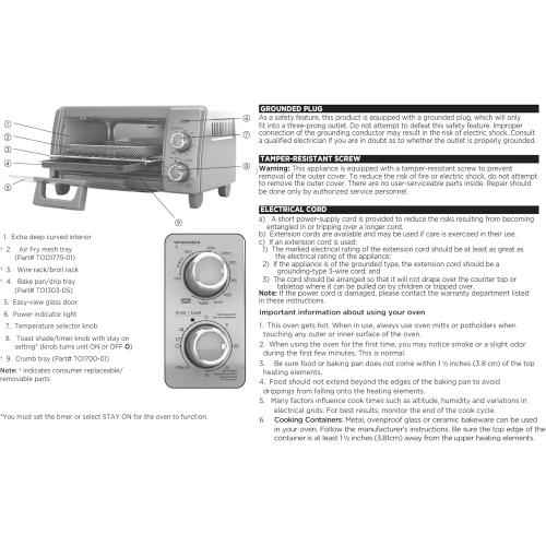 BLACK DECKER Crisp 'N Bake Air Fry Countertop Convection Toaster Oven, Medium Capacity, 4-Slice, 5-in-1, Fits 9” Pizza, 30-Min Timer, Bake, Broil, Air Fry, Toast, Keep Warm, Stainless Steel