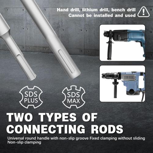 22PCS Concrete Hole Saw Kit, 30/40/50/65/80/100/110mm, Alloy Steel, Silver, Industrial, Hole Saw Set, Compatible with Stone, Brick, Cement, Wall Drilling