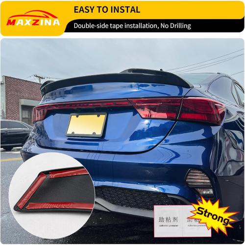 Glossy Black Spoiler Wing Compatible with 2019-2024 Kia Forte Sedan Rear Spoiler Trunk Rear Spoiler Wing Lip ABS Plastic for 2023 Forte Accessories (Glossy Black)