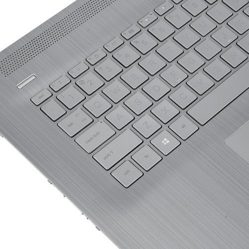 Replacement Upper Case Palmrest for HP 17-by 17t-by 17-ca 17z-ca 17t-by400 17-by0026cy 17z-ca300 Series Laptop Backlit Keyboard with ODD with PTP Touchpad Assembly P/N: L92783-001 6070B1308113