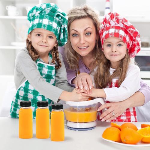 Rozer 50 Pcs Black Plastic Bottle Caps 38 mm for Empty Juice Bottles, Tamper Seal Lids Container Lids Bottle Caps for Crafts DIY, 4, 8, 12, 16, and 32 oz Container