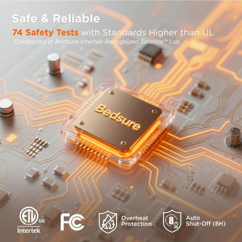 Bedsure Electric Blanket King Size - Dual Control Heated Blanket King Size, Fast Heating with 10 Time Settings & 10 Heat Settings, Warm Gifts for Women Grandma (100x90 inches, Pink)