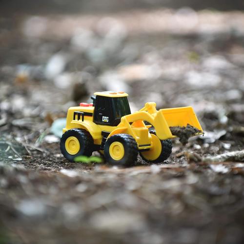 Sunny Days Entertainment Mini Construction Vehicles 3 Pack – Lights and Sounds Pull Back Toy Vehicle | Includes Dump Truck Front End Loader and Crane Truck – Maxx Action