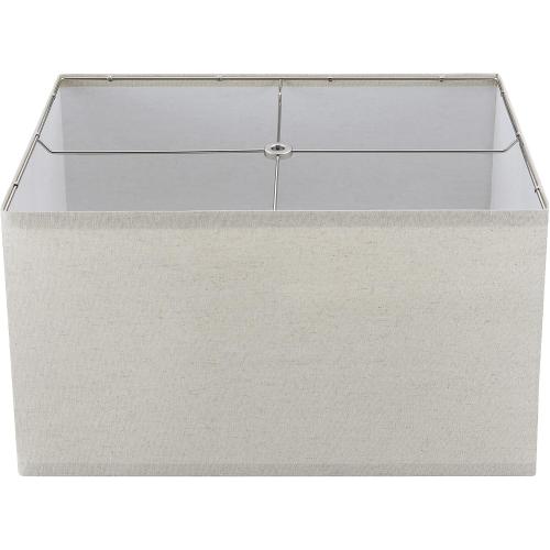 Aspen Creative 38751, Contemporary Design Collapsible Rectangular Spider Shade, (17 11) Top x (17 11) Bottom x 10 Height, Oatmeal Linen