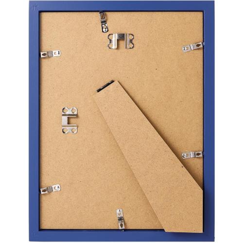 wyooxoo 9x12 Picture Frame Made of Solid Wood Photo Frame Display Pictures 6x8 with Mat or 9x12 Without Mat For Table top Display or Wall, Dark Blue, 1 Pack