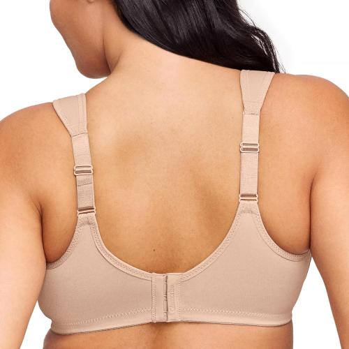 Glamorise Women's Plus Size Low Cut Wonderwire Lace Bra Underwire #1240