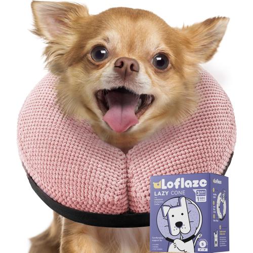 Loflaze Soft Inflatable Dog Cone Collar for Large Medium Small Dogs Cats - After Surgery Dog Neck Donut Collar, ECollar Alternatives for Recovery