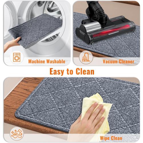 Stair Treads Non-Slip for Wooden Steps, 15Pack - 8 x 30 Edging Stair Runner Indoor for Kids Elders & Pets, Washable Carpet Stair Treads with Peel & Stick Reusable TPE Backing, Grey