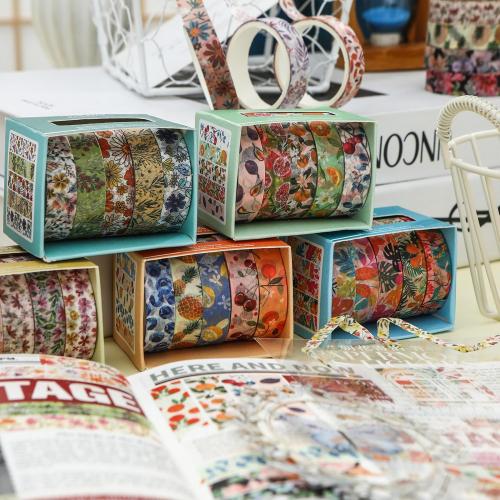 Flowers Washi Tape Set 60 Rolls Floral Patterns Decorative Skinny Blooms Masking Tapes for Arts, DIY Crafts, Journals, Planners, Scrapbook, Wrapping (Summer)