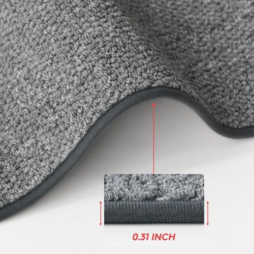 Artoid Mode Grey Machine Washable Non Slip Doormat,Soft Absorbent and Stain Resistant Kitchen Rugs for Sink Hallway Bathroom and Laundry 17x29 Inch