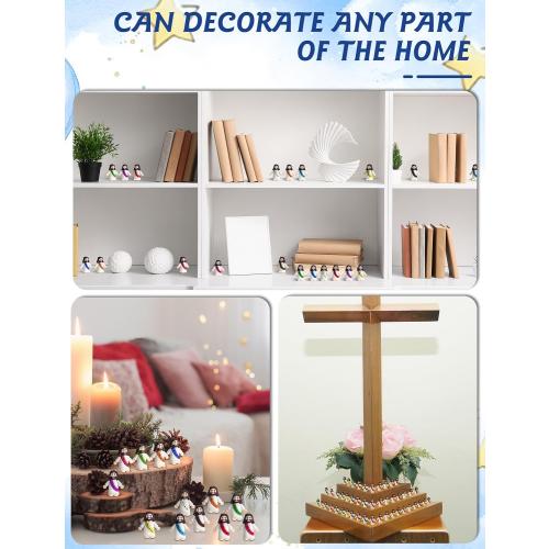 Little Jesus Figures, 100pcs Mini Jesus Figurines in Bulk, 10colors Baby Jesus Figure Mini for Hide and Seek Religiou Party Favors Sunday School Baptism Gifts Christmas Stocking Stuffers
