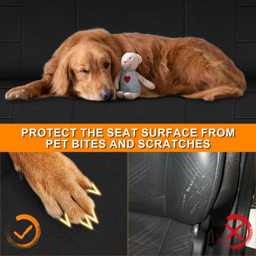 Seat Covers Compatible with Jeep Wrangler TJ 1997-2002 Full Set, Air-Mesh Breathable Automotive Cover Cushion Accessories (All Black)