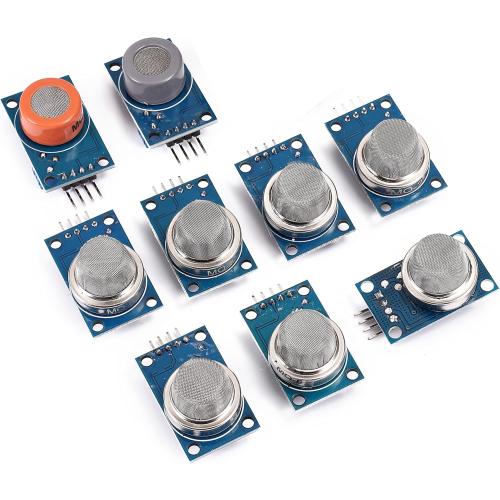 MQ-2 MQ-3 MQ-4 MQ-5 MQ-6 MQ-7 MQ-8 MQ-9 MQ-135 Smoke Detection liquefied Methane Gas Sensor Module for Arduino (9pcs)