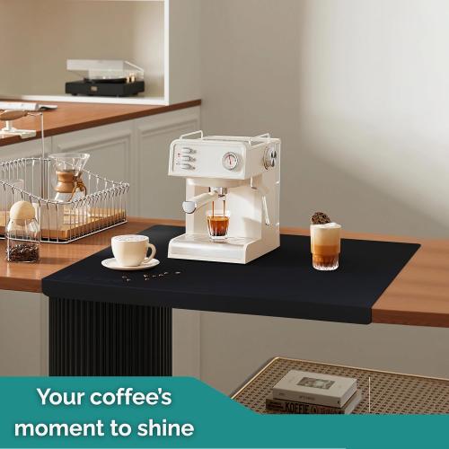 Extra Large Silicone Mats for Crafts with Edge Protection – Silicone Table Mat – Multipurpose Heat Resistant Silicone Mat – No Folds or Wrinkles – 1.4mm Thick, 36x24, Black