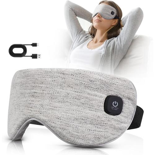 Heated Eye Mask Cordless, Warm Eye Compress for Dry Eyes Stye Blepharitis Chalazion MGD Eye Treatment, Heat Therapy to Unclog Gland, Soothe Tired and Sore Eyes (Gray)
