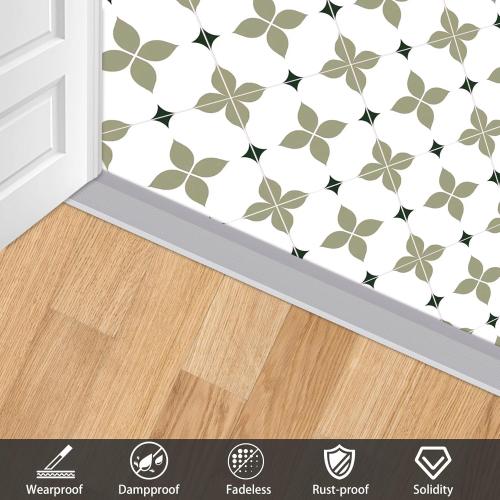 Lunghaa Aluminum Floor Transition Strip, Threshold Reducer for Doorway Ramp Tiles Laminate Planks, Bridge The Height Gap Between 0.3-1.6 inches (4.2 ft x 3.9 in, Matte Silver)