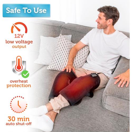 COMFIER Heated Knee Massager with Vibration & Heat, Wrap-Around Knee Heating Pad Pair, Knee Warmers for Men Women Seniors, FSA Eligible HSA,Valentine’s Day Gifts for Her Him