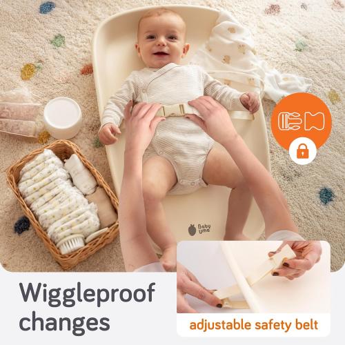 Baby Uma Wipeable Changing Pad - 100% Waterproof Baby Changing Pad for Dresser, Comfortable EVA Foam, 27″ x 17.5″