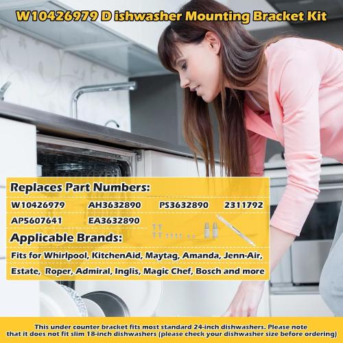 W10426979 24 Dishwasher Mounting Bracket