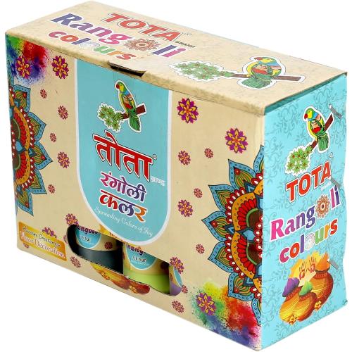 TOTA Rangoli Colours Powder Bottles | Set of 10 Unique Colours Powder in Squeeze Bottles - 800 Gram | Kolam Rangoli Tool for Floor Art, Craft, Home Decor, Pooja