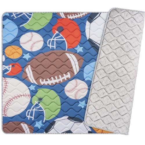 Baby Play Mat 71’’ x 59’’ Soft Baby Floor Mat Thicker Foam Play Mat for Babies，Toddlers, Foldable Baby Playpen Mat Crawling Mat，Ball Design