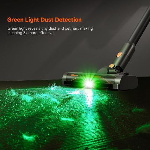uwant V500 Cordless Vacuum Cleaner with Auto Empty&Auto Dust Scrap System, 7-Layer HEPA Filtration, Anti-Tangle Brush, Stick Vacuum for Pet Hair, Hard Floors, Carpet，Grey