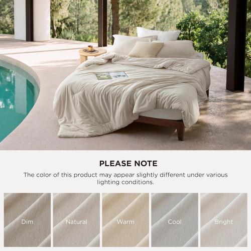 Bedsure king Comforter  - Beige Soft Bedding for All Seasons, Cationic Dyed King Size Comforter 120x98