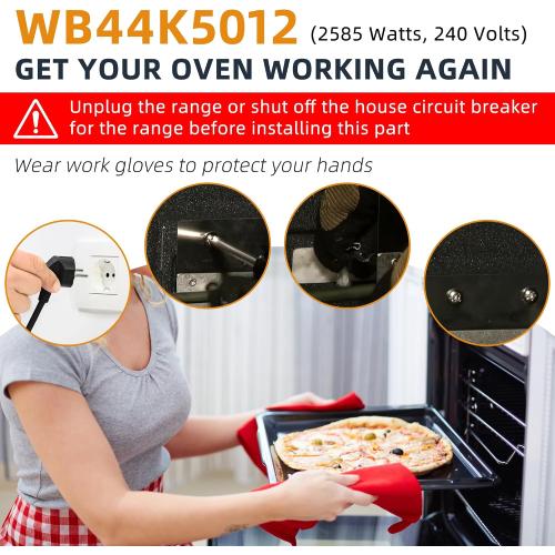 WB44k5012 Oven Bake Element Fit for G-E Ken-more Hot-point Oven Heating Element Replacement Replaces 325883 PS249247 WB44K5012E WB44K6012 WB44M0001 WB44M1 WB44X0234 WB44X230 WB44X234 by AMI PARTS