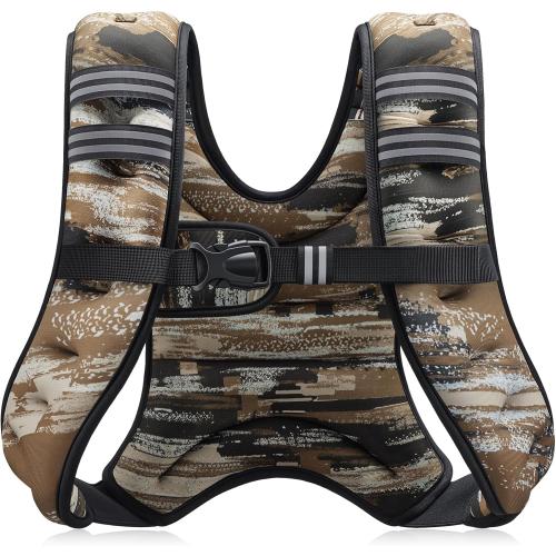 ZELUS Weighted Vest, 6lb/8lb/12lb/16lb/20lb/25lb/30lb Weight Vest with Reflective Stripe for Workout, Strength Training, Running, Fitness, Muscle Building, Weight Loss, Weightlifting