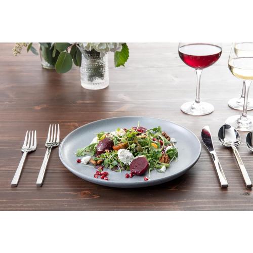 Fortessa Sound Stoneware 16 Piece Dinnerware Set, Service for 4, Cement