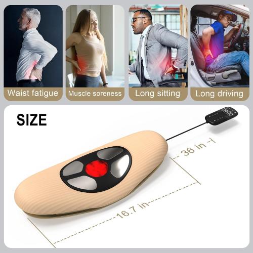 Electric Back Stretcher for Lower Back Pain Relief, Lumbar Traction Device with Dynamic Airbag Traction, 3 Level Hot Compress, Vibration, and 20 Levels of Electrotherapy, Back Massager