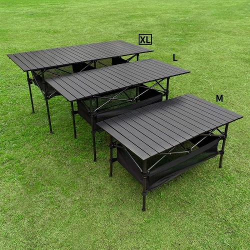 Sanny LargeOutdoor Folding Picnic Camping Table,55X 27.56Portable Aluminum Roll-up Table with Storage Carry Bag for RV Travel,Indoor,Outdoor,Camping, Beach,Backyard,BBQ,Party,Patio,Picnic