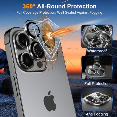 SIBEITU 3 Pack Screen Protector for iPhone 16 Plus with 3 Pack Camera Lens Tempered Glass Protector, 6.7 Inch HD Clear 9H Hardness Full Coverage, Scratch Resistent, Easy Installation, Bubbles Free