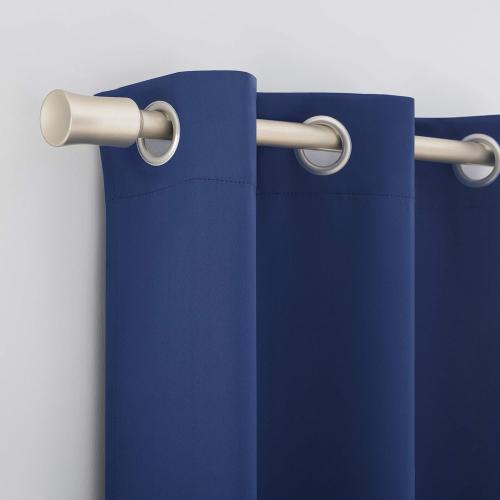 Sun Zero Riley Kids Bedroom Blackout Grommet Curtain Panel, 40 x 63, Classic Blue